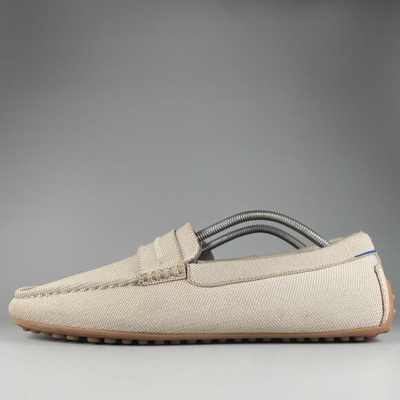 Rothys The Driver Men’s Size 13 Beige Knit Slip On Loafers Casual Shoes Comfort - Picture 1 of 9